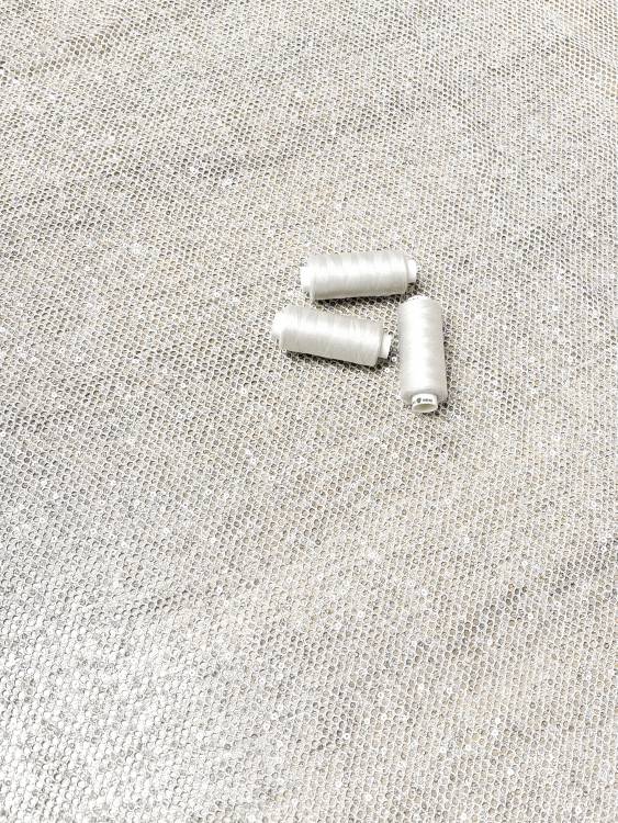 Сетка с пайетками "Богема" цвет молочный