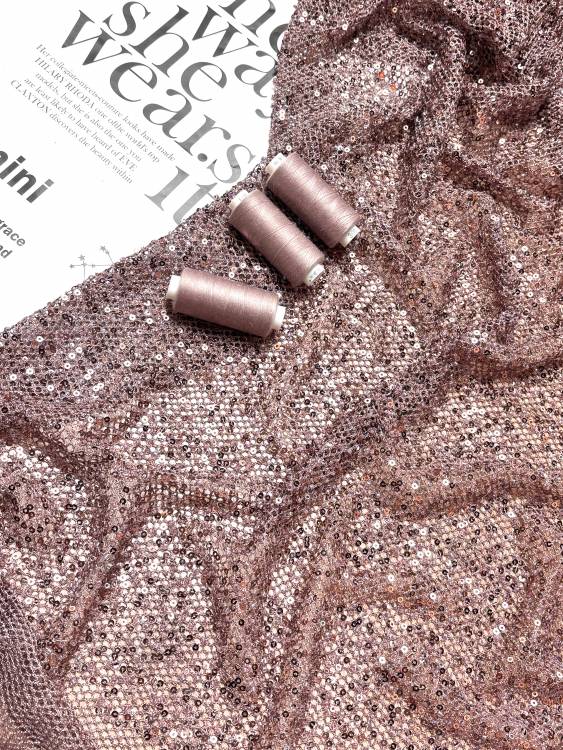 Сетка с пайетками "Богема" цвет визон