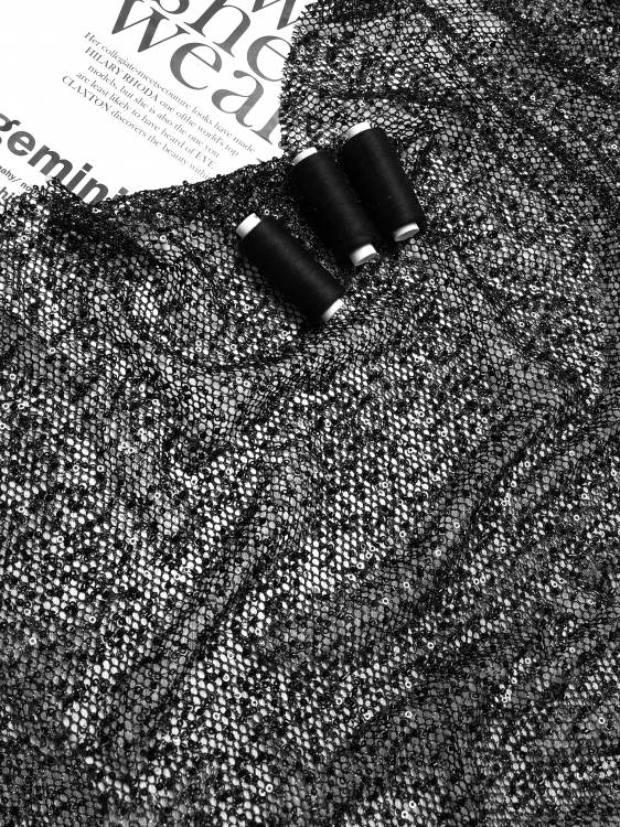 Сетка с пайетками "Богема" цвет чёрный