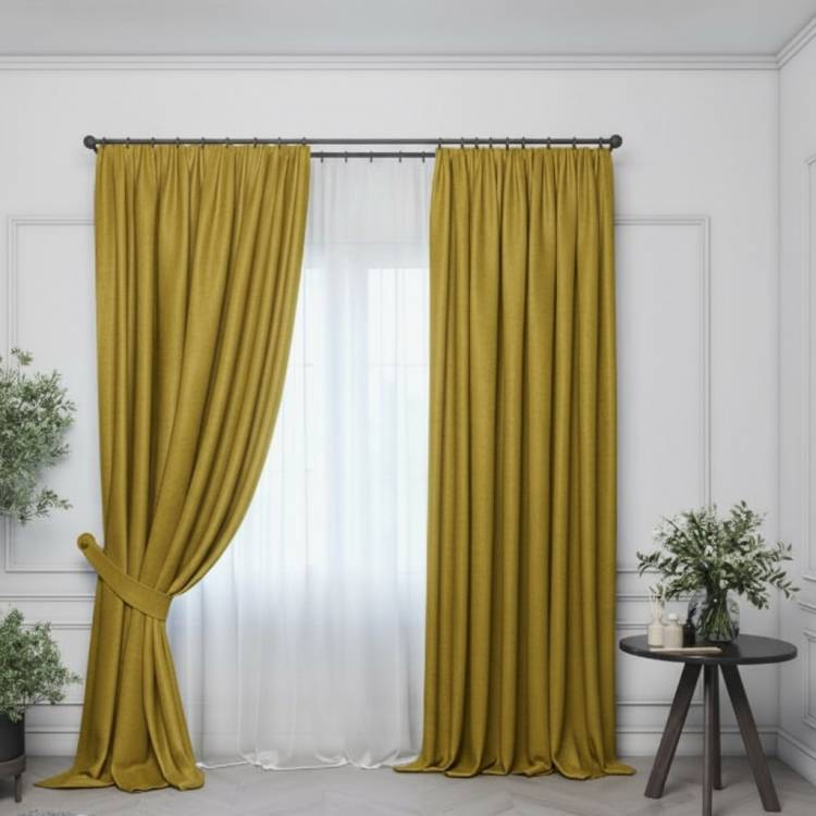 Портьера  "Лотос" арт. цв  117 горчица