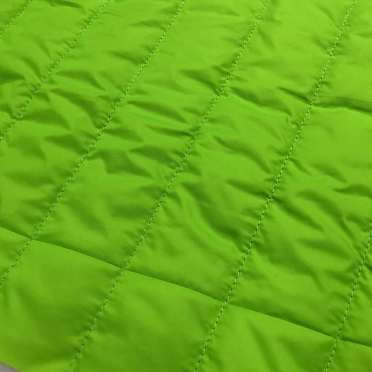 Ткань плащевая стёганная "Кира" цвет зелёный неон 40579