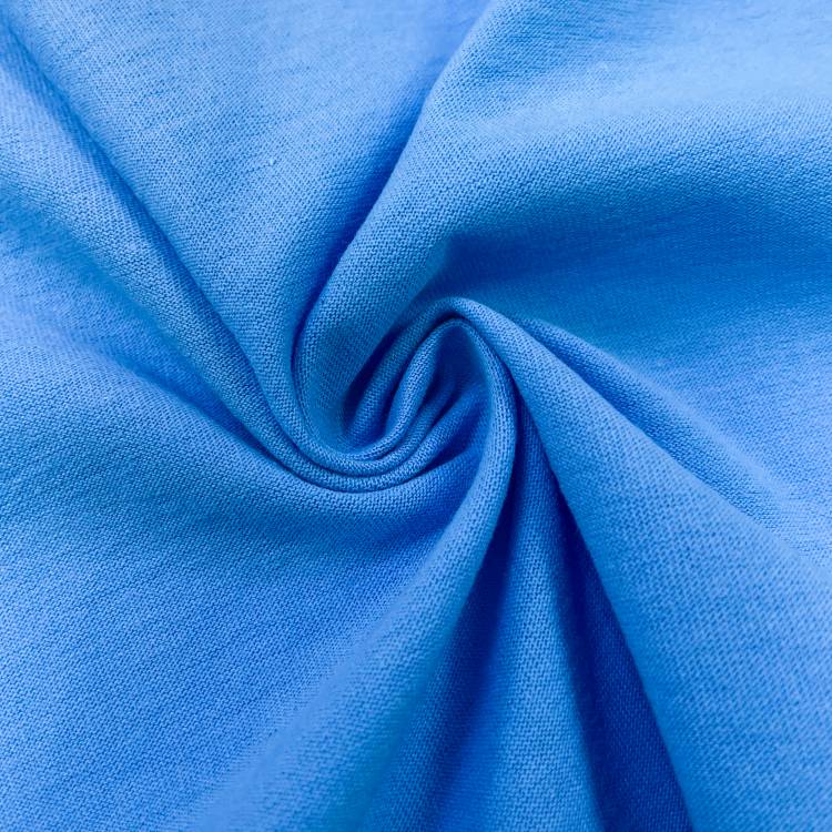 Трикотаж "Кулирная гладь" цвет яр/голубой 145 г/м2
