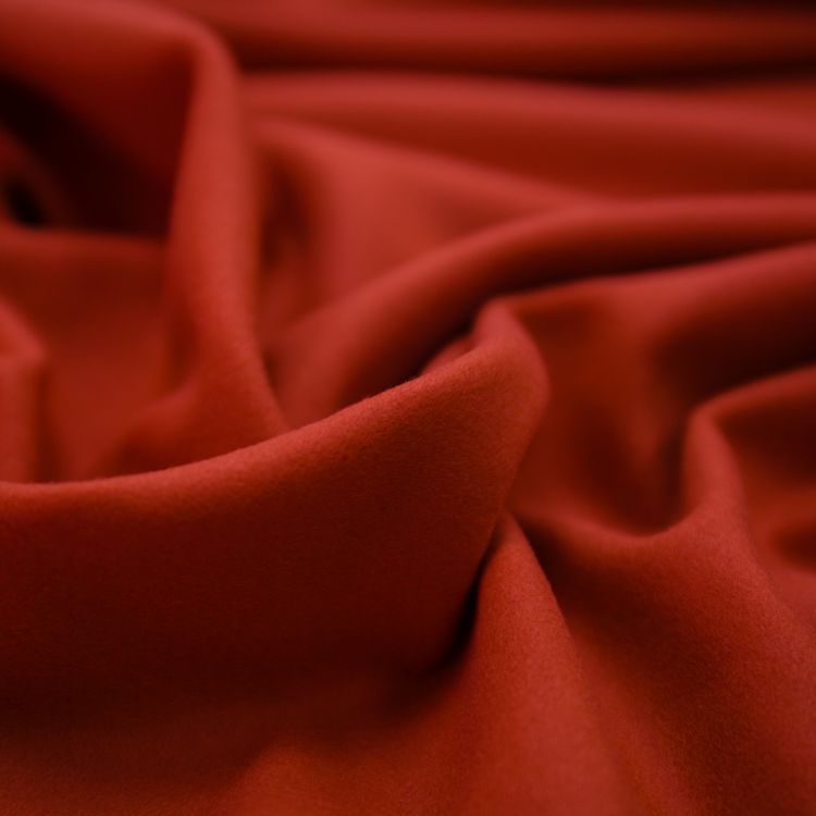 Ткань пальтовая однотонная цвет красный