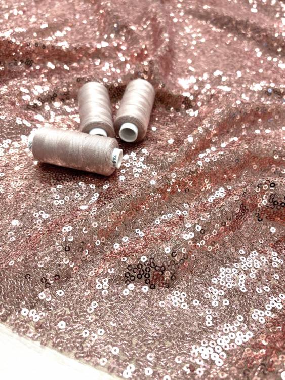 Сетка с пайетками "Оделия" цвет бежевый