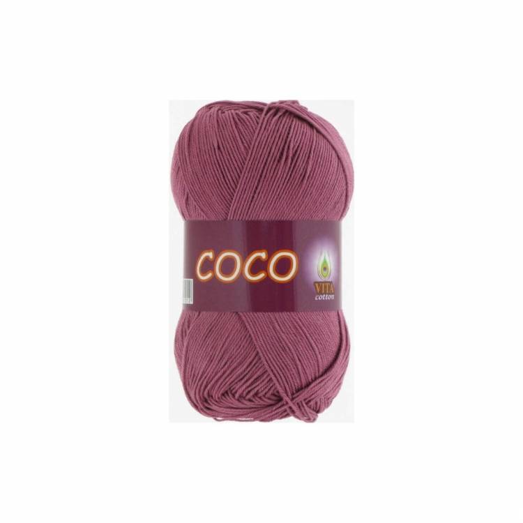 Пряжа"Коко" 4326//дымчато-розовый
