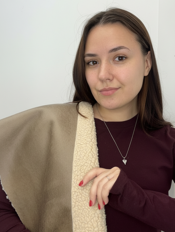 Мех дублёнка арт.23883 бежевая (Desigual)