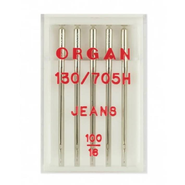 Иглы Organ джинс №100, (5 шт)