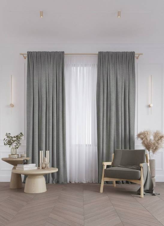 "Блэкаут-рогожка 1,70" цвет графит h=2,45м