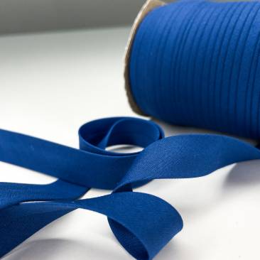 Косая бейка 1,5см синий (blue) 100% хлопок