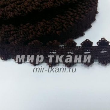 Тесьма вязаная коричневый 20мм