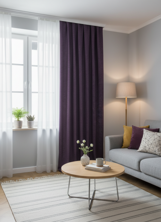 Блэкаут-кантри  цвет лиловый  высота 2,7м